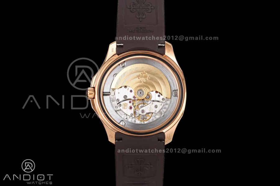 Aquanaut 5167 RG BBF 1:1 Best Edition Brown Dial on Brown Rubber Strap DPB330 Super Clone