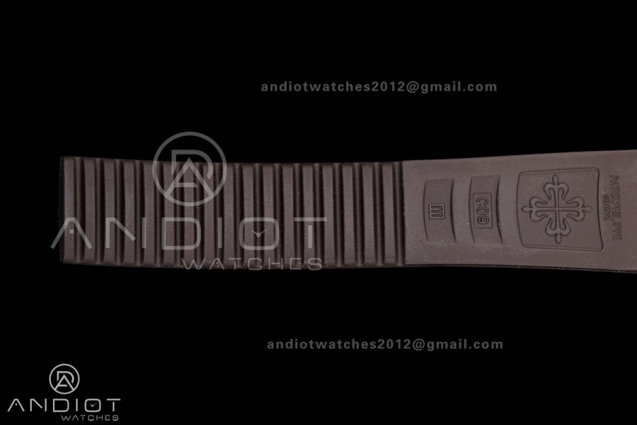 Aquanaut 5167 RG BBF 1:1 Best Edition Brown Dial on Brown Rubber Strap DPB330 Super Clone
