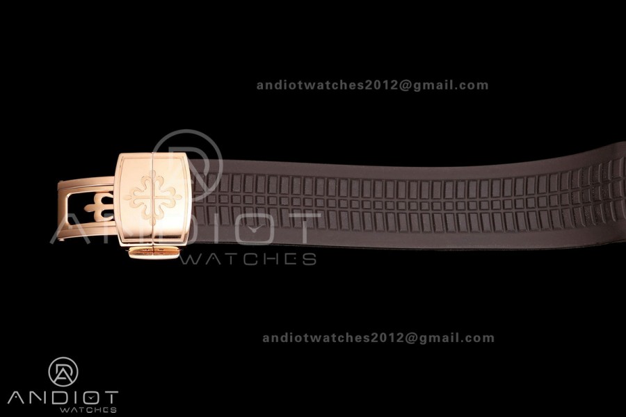 Aquanaut 5167 RG BBF 1:1 Best Edition Brown Dial on Brown Rubber Strap DPB330 Super Clone