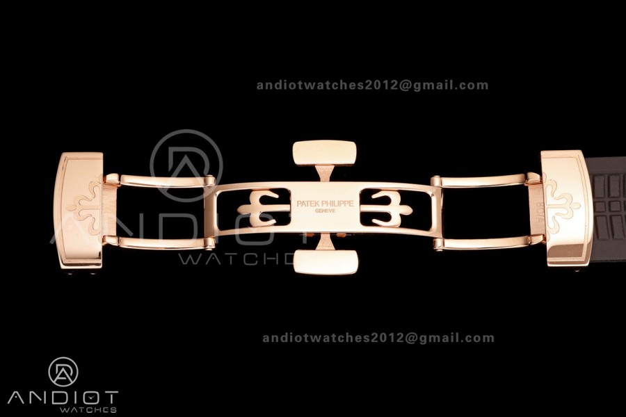 Aquanaut 5167 RG BBF 1:1 Best Edition Brown Dial on Brown Rubber Strap DPB330 Super Clone