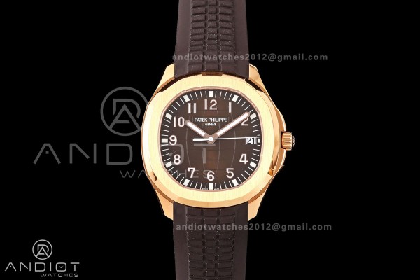 Aquanaut 5167 RG BBF 1:1 Best Edition Brown Dial o...