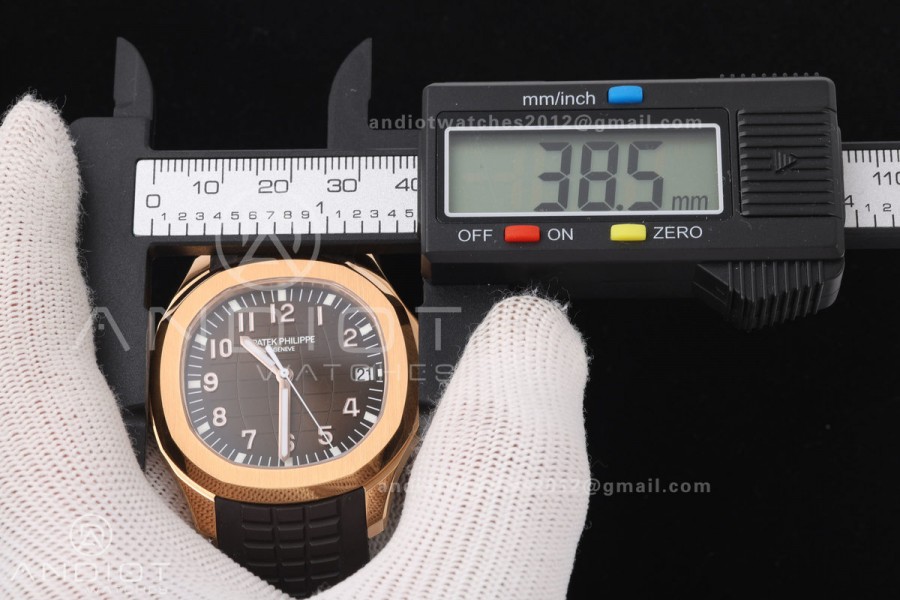 Aquanaut 5167 RG BBF 1:1 Best Edition Brown Dial on Brown Rubber Strap DPB330 Super Clone