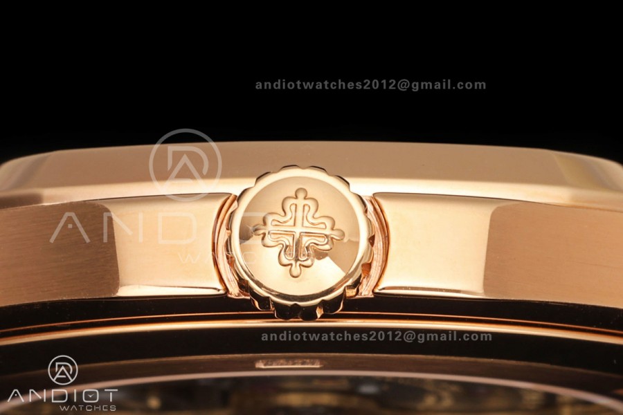 Aquanaut 5167 RG BBF 1:1 Best Edition Brown Dial on Brown Rubber Strap DPB330 Super Clone