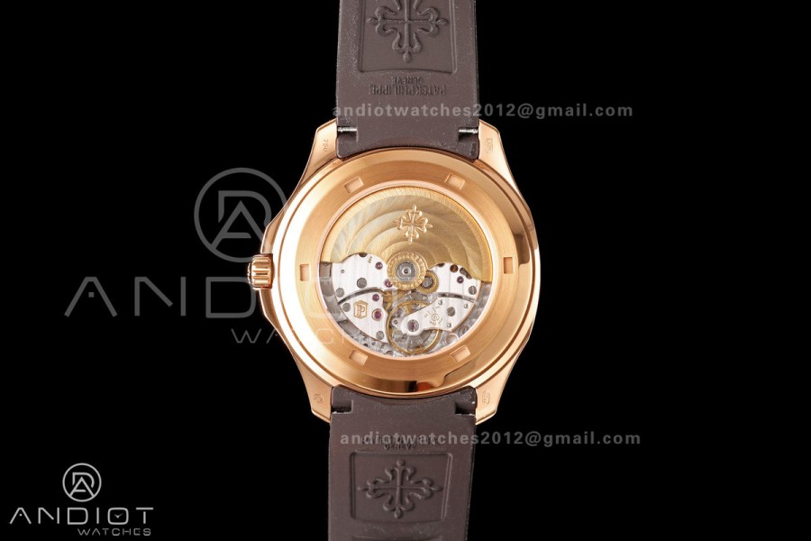 Aquanaut 5167 RG BBF 1:1 Best Edition Brown Dial on Brown Rubber Strap DPB330 Super Clone