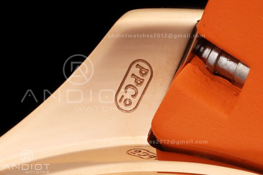 Aquanaut 5167 RG BBF 1:1 Best Edition Brown Dial on Orange Rubber Strap DPB330 Super Clone