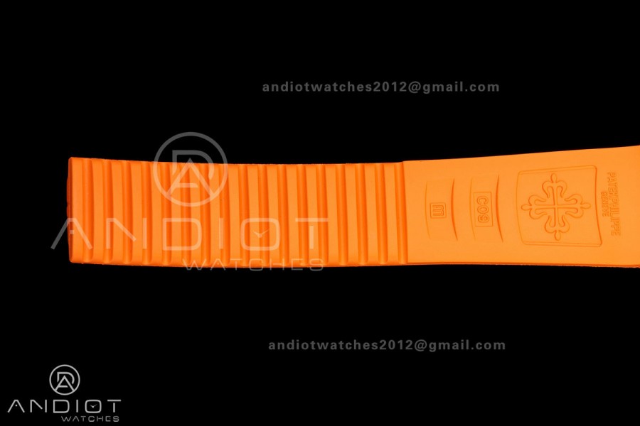 Aquanaut 5167 RG BBF 1:1 Best Edition Brown Dial on Orange Rubber Strap DPB330 Super Clone