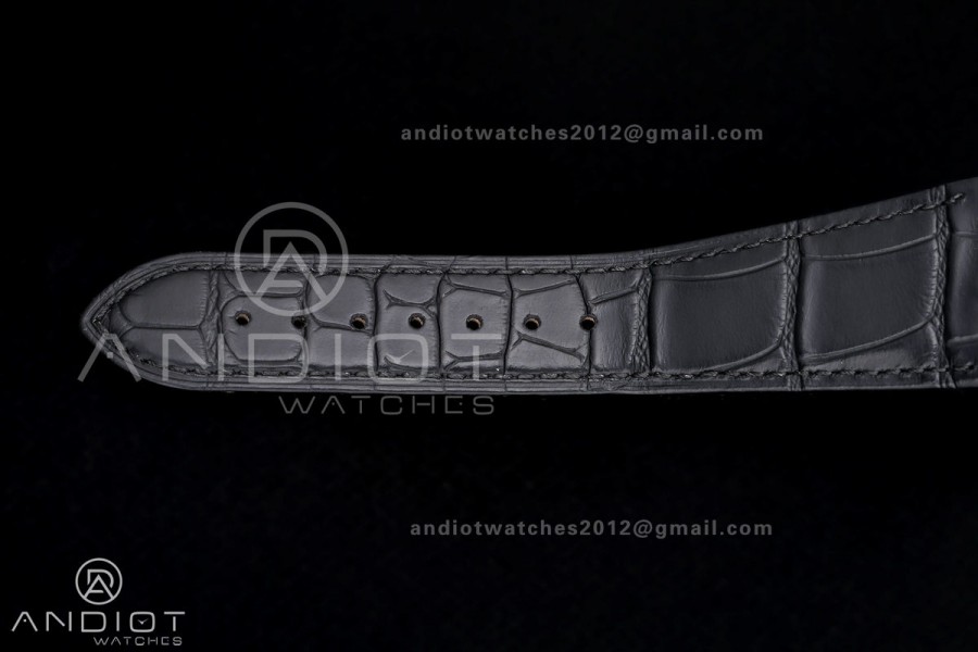 Nautilus 5711 SS BBF 1:1 Best Edition Gray Dial on Black Leather Strap DPB330 Super Clone