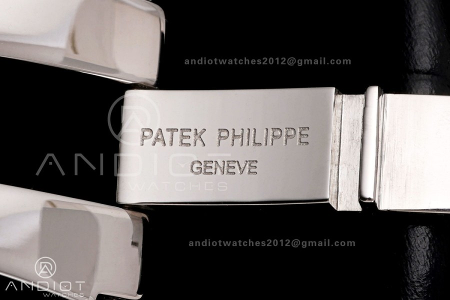 Nautilus 5711 SS BBF 1:1 Best Edition Gray Dial on Black Leather Strap DPB330 Super Clone