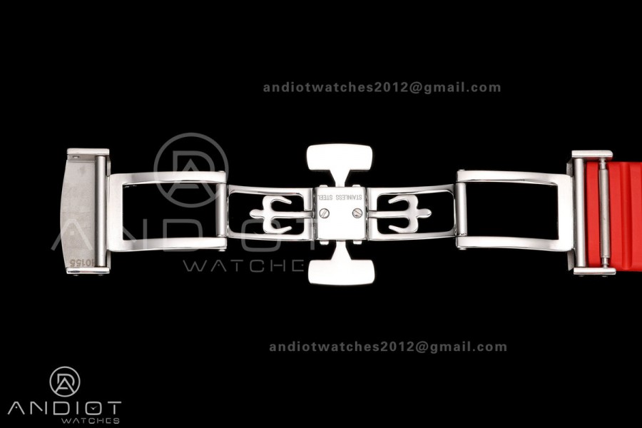 Aquanaut 5167 SS Singapore BBF 1:1 Best Edition Black Dial on Red Rubber Strap DPB330 Super Clone