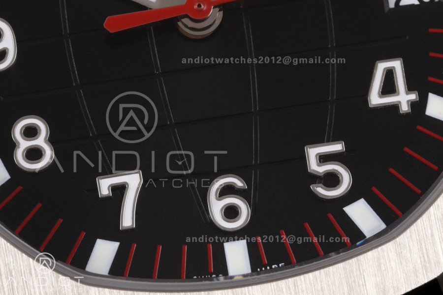Aquanaut 5167 SS Singapore BBF 1:1 Best Edition Black Dial on Red Rubber Strap DPB330 Super Clone