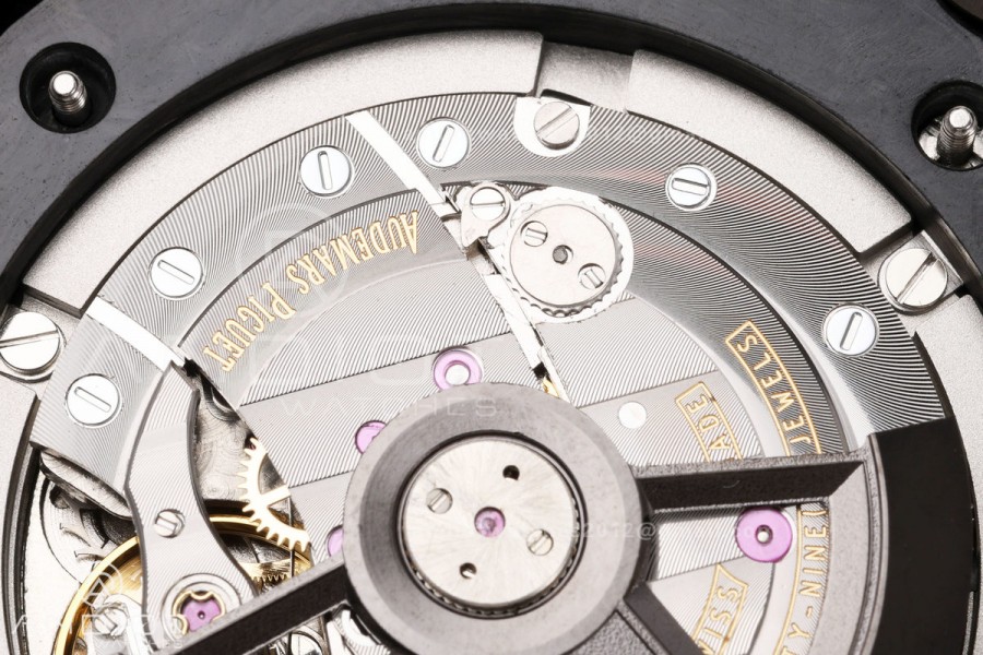 Royal Oak Offshore 44mm Forged Carbon Ceramic Bezel JF 1:1 Best Edition Black Dial on Rubber Strap A3126