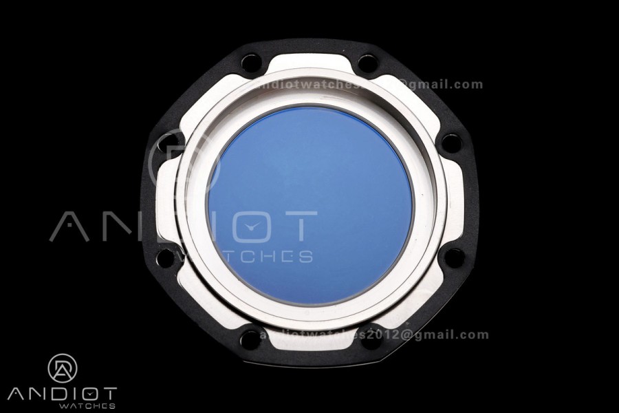 Royal Oak Offshore 44mm SS Green Ceramic Bezel JF 1:1 Best Edition Cream Dial on Rubber Strap A3126