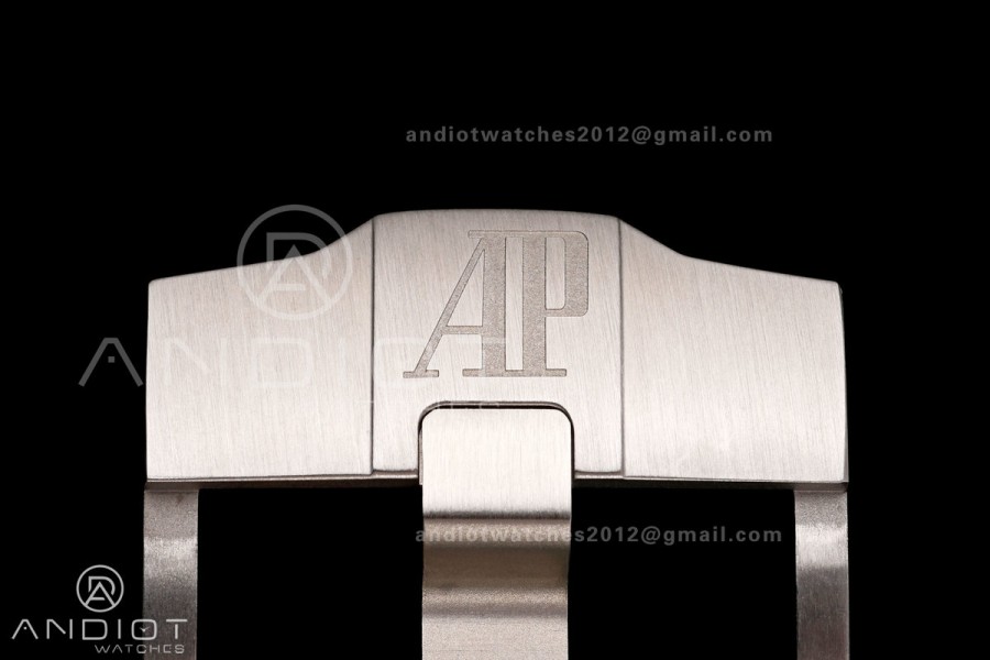Royal Oak Offshore 44mm SS Green Ceramic Bezel JF 1:1 Best Edition Cream Dial on Rubber Strap A3126