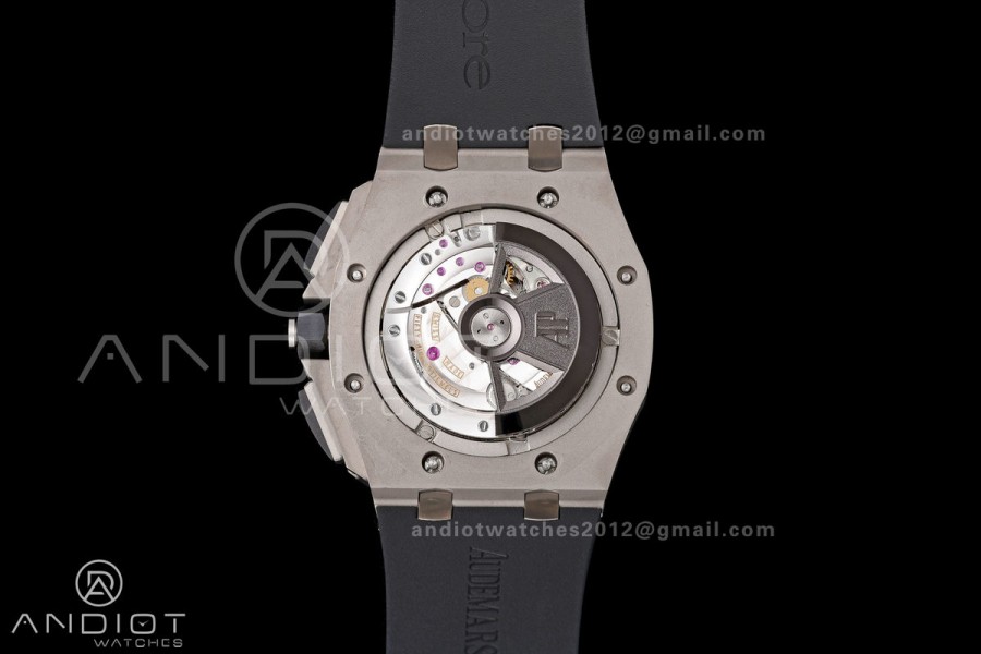 Royal Oak Offshore 44mm Ti JF 1:1 Best Edition Black Dial On Black Rubber Strap A3126