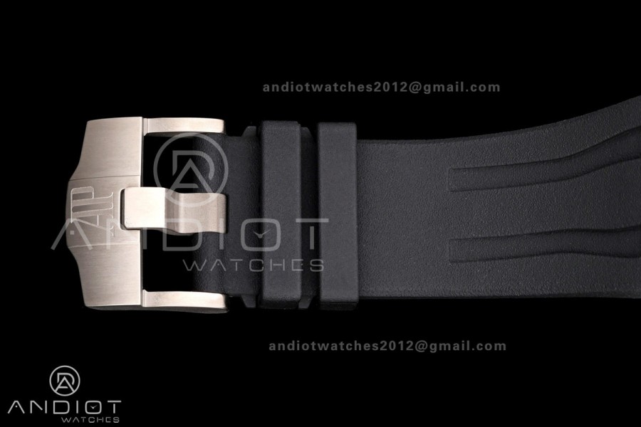 Royal Oak Offshore 44mm Ti JF 1:1 Best Edition Black Dial On Black Rubber Strap A3126
