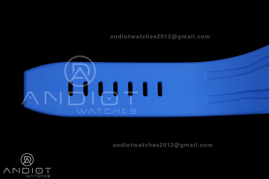 Royal Oak Offshore 44mm SS Blue Ceramic Bezel JF 1:1 Best Edition Blue/Red Dial on Rubber Strap A3126