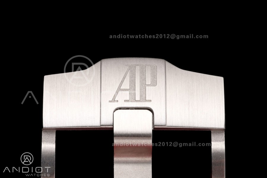Royal Oak Offshore 44mm SS Blue Ceramic Bezel JF 1:1 Best Edition Blue/Red Dial on Rubber Strap A3126