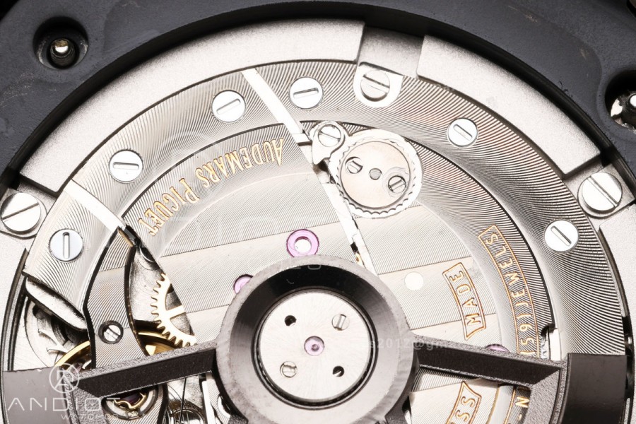 Royal Oak Offshore 44mm Black Ceramic Bezel JF 1:1 Best Edition Gray Dial on Rubber Strap A3126