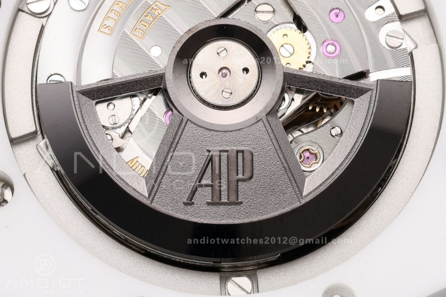 Royal Oak Offshore 44mm White Ceramic JF 1:1 Best Edition White Dial on Rubber Strap A3126
