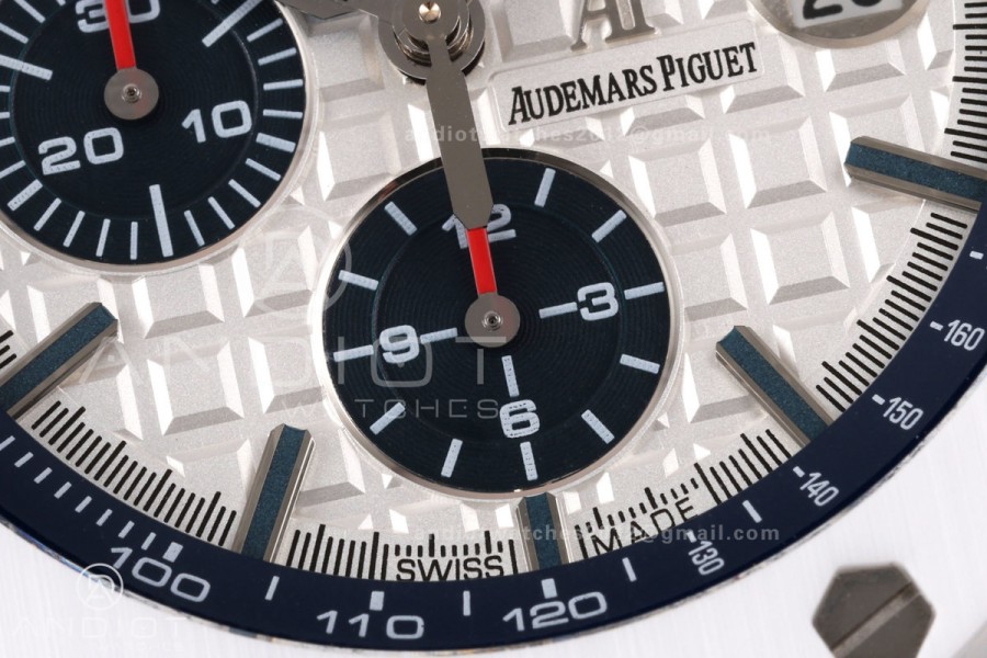 Royal Oak Offshore 44mm White Ceramic JF 1:1 Best Edition White Dial on Rubber Strap A3126