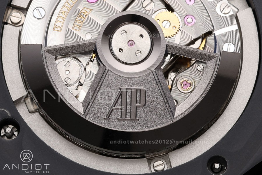 Royal Oak Offshore 44mm Ceramic Blue Bezel JF 1:1 Best Edition Blue Dial on Rubber Strap A3126