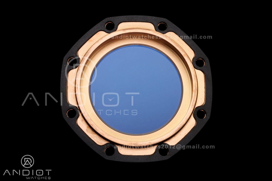 Royal Oak Offshore 44mm Black Ceramic RG Bezel JF 1:1 Best Edition Brown Ombre Dial on Rubber Strap A3126