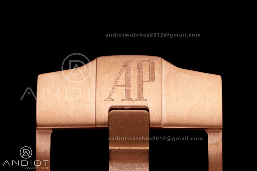 Royal Oak Offshore 44mm Black Ceramic RG Bezel JF 1:1 Best Edition Brown Ombre Dial on Rubber Strap A3126