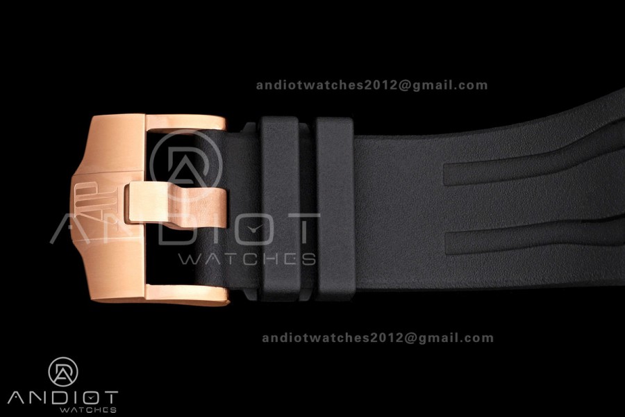 Royal Oak Offshore 44mm Black Ceramic JF 1:1 Best Edition Gray Dial on Rubber Strap A3126