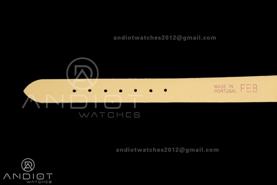 Tank Louis 16.5mm YG K11F 1:1 Best Edition White Dial on Black Leather Strap Quartz