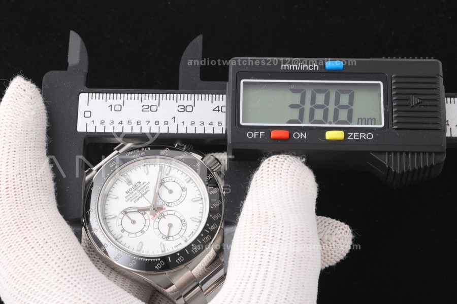 Daytona 126502 QF 1:1 Best Edition White Dial on SS Bracelet JH4131 (Free Sprung)