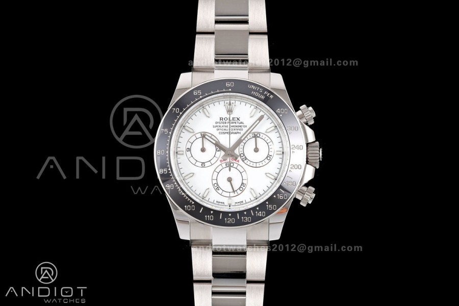 Daytona 126502 QF 1:1 Best Edition White Dial on SS Bracelet JH4131 (Free Sprung)