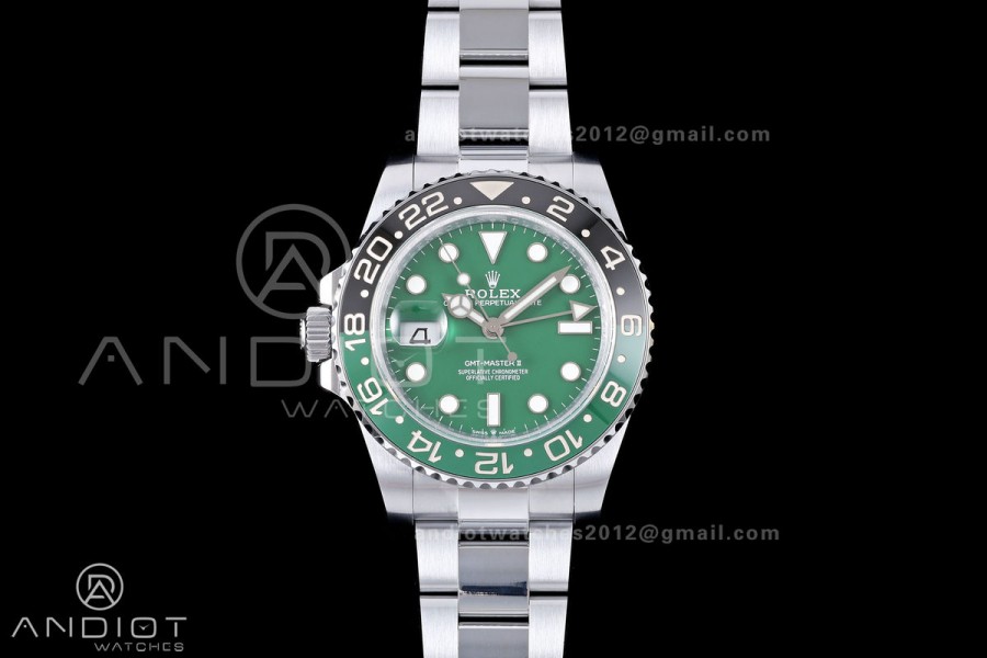 GMT Master II 126729 VTNR Gain Weight QF 1:1 Green Dial On Oyster Bracelet SH3285 CHS (Free Sprung)