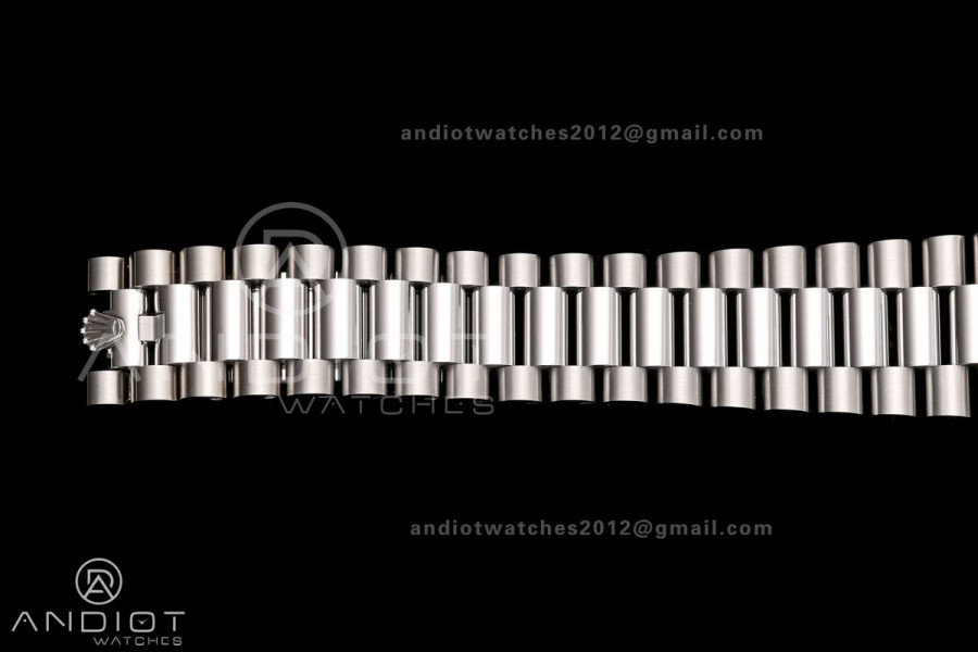Day Date 40 SS RGF 1:1 Best Edition Ice Blue Crystal Dial on President Bracelet VR3255 V2