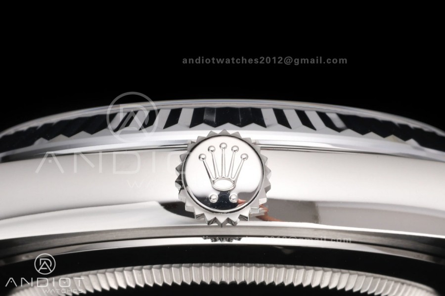 Day Date 40 SS RGF 1:1 Best Edition Black Crystal Dial on President Bracelet VR3255 V2