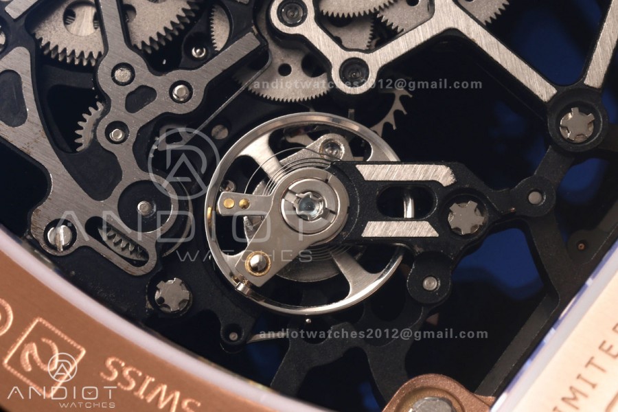 Mille Studio RM035 Americas RG Skeleton Dial on Black Rubber Strap RMUL1 Super Clone