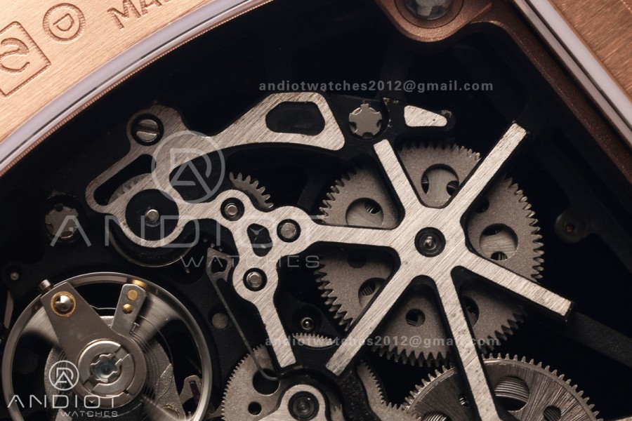 Mille Studio RM035 Americas RG Skeleton Dial on Black Rubber Strap RMUL1 Super Clone