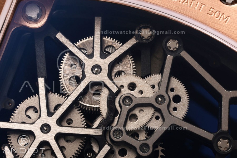 Mille Studio RM035 Americas RG Skeleton Dial on Black Rubber Strap RMUL1 Super Clone