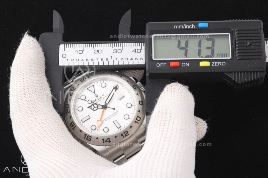 Explorer II 42mm 226570 904L SS QF 1:1 Best Edition White Dial on Bracelet JH3285-2 (Free Sprung)