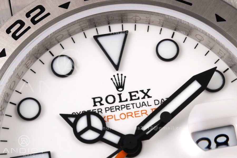 Explorer II 42mm 226570 904L SS QF 1:1 Best Edition White Dial on Bracelet JH3285-2 (Free Sprung)
