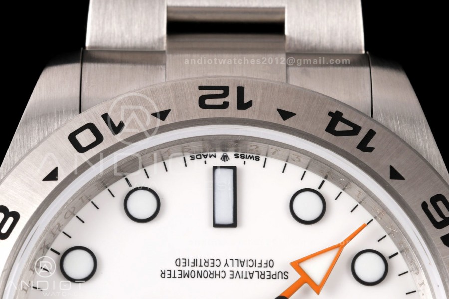 Explorer II 42mm 226570 904L SS QF 1:1 Best Edition White Dial on Bracelet JH3285-2 (Free Sprung)