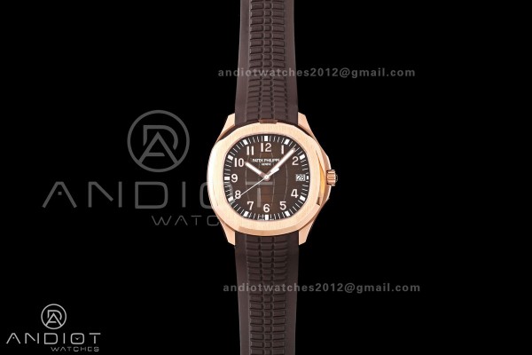 Aquanaut 5167R Gain Weight RG WSF 1:1 Best Edition Brown Dial On Brown Rubber Strap Super Clone DD330