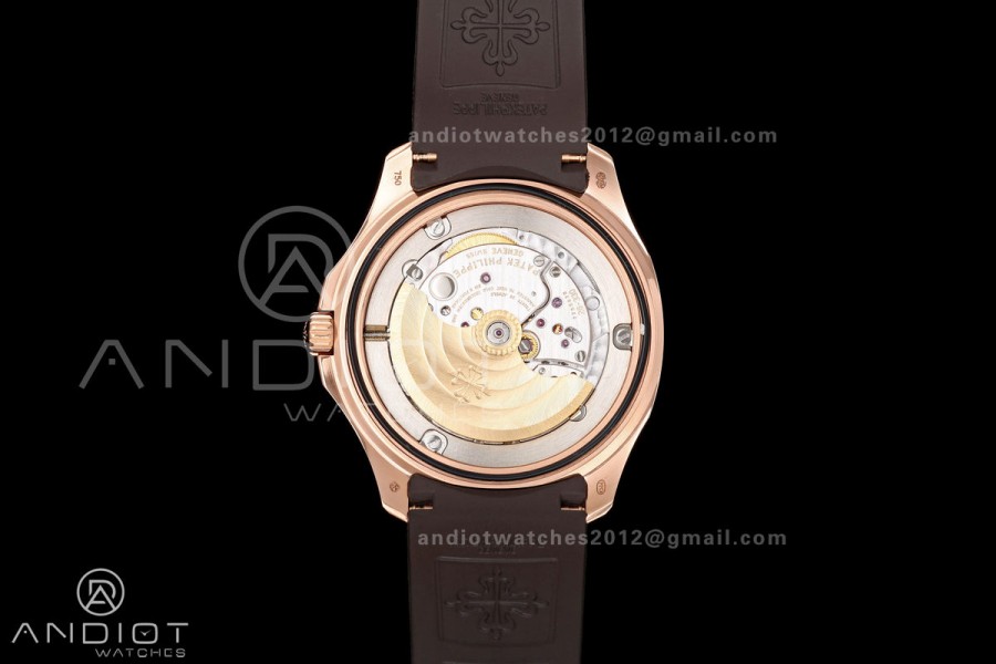 Aquanaut 5167R Gain Weight RG WSF 1:1 Best Edition Brown Dial On Brown Rubber Strap Super Clone DD330