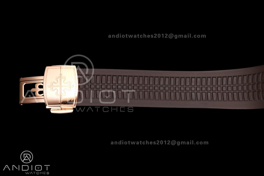 Aquanaut 5167R Gain Weight RG WSF 1:1 Best Edition Brown Dial On Brown Rubber Strap Super Clone DD330