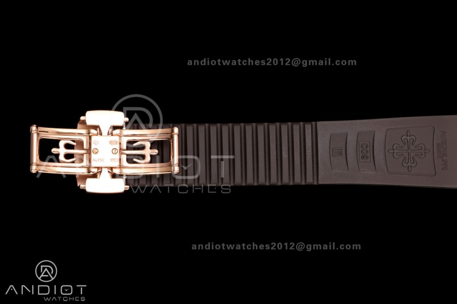 Aquanaut 5167R Gain Weight RG WSF 1:1 Best Edition Brown Dial On Brown Rubber Strap Super Clone DD330