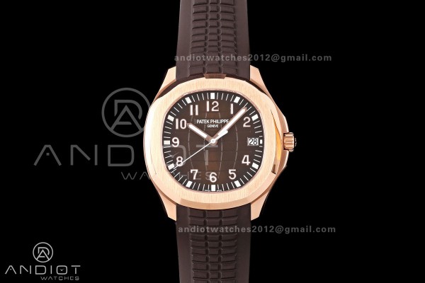 Aquanaut 5167R Gain Weight RG WSF 1:1 Best Edition Brown Dial On Brown Rubber Strap Super Clone DD330