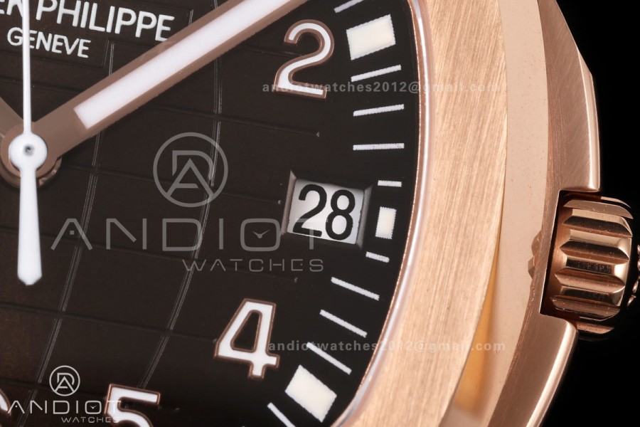 Aquanaut 5167R Gain Weight RG WSF 1:1 Best Edition Brown Dial On Brown Rubber Strap Super Clone DD330