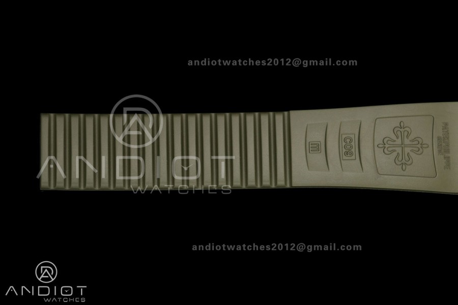 Aquanaut 5168G 42mm Gain Weight SS WSF 1:1 Best Edition Green Dial On Green Rubber Strap Super Clone DD330