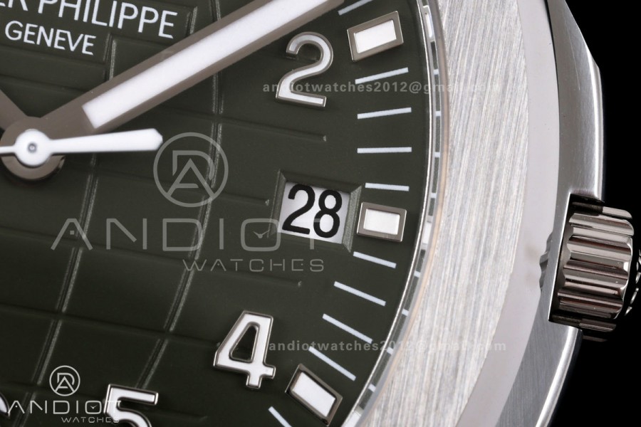 Aquanaut 5168G 42mm Gain Weight SS WSF 1:1 Best Edition Green Dial On Green Rubber Strap Super Clone DD330