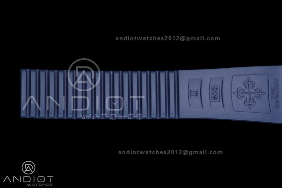 Aquanaut 5168G 42mm Gain Weight SS WSF 1:1 Best Edition Blue Dial On Blue Rubber Strap Super Clone DD330