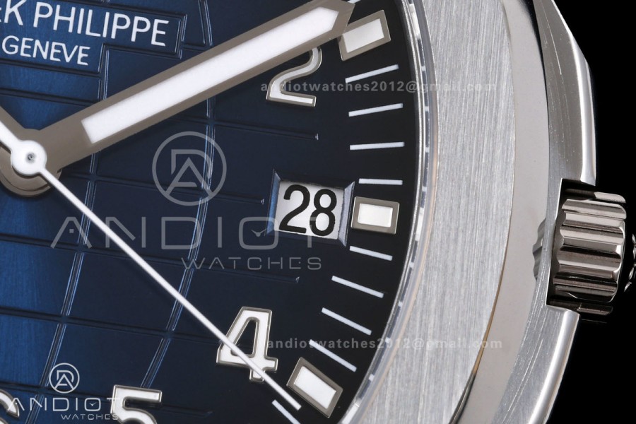 Aquanaut 5168G 42mm Gain Weight SS WSF 1:1 Best Edition Blue Dial On Blue Rubber Strap Super Clone DD330